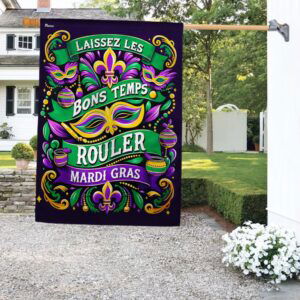 FLAGWIX  Mardi Gras Laissez Les Bons Temps Rouler Flag TQN2341F