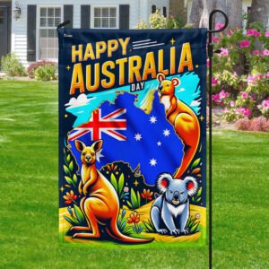 FLAGWIX  Happy Australia Day Kangaroo and Koala Flag MLN2349F