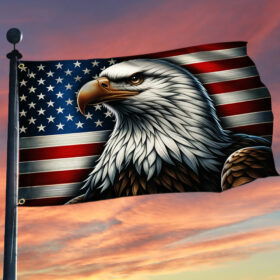Patriotic Eagle American Grommet Flag TQN2320GF