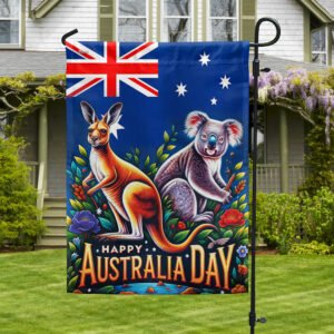FLAGWIX  Australia Kangaroo and Koala Happy Australia Day Flag MLN2353F