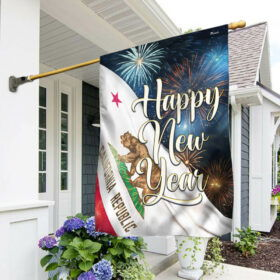 Happy New Year California Flag TPT1474Fv1