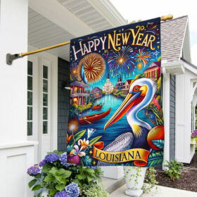 FLAGWIX  Louisiana Happy New Year Pelican Flag TQN2259F