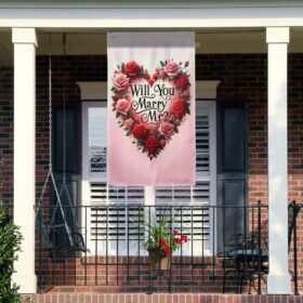 Valentine's Day Flag Will You Marry Me TQN2329F