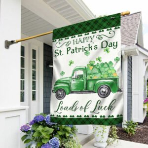 FLAGWIX  Happy St. Patrick's Day Flag Green Truck Loads Of Luck TQN2316F