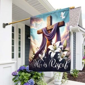 FLAGWIX  He Is Risen The Resurrection of Jesus Easter Christian Cross Flag TQN2506F
