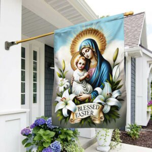 FLAGWIX  Mary Mother and Jesus Christ Blessed Easter Flag MLN2514F