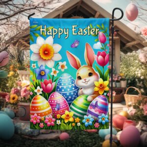 FLAGWIX  Happy Easter Day Rabbit Bunny Flag MLN2529F