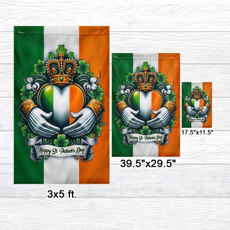 Happy St. Patrick’s Day Claddagh Symbol Irish Flag MLN2489F