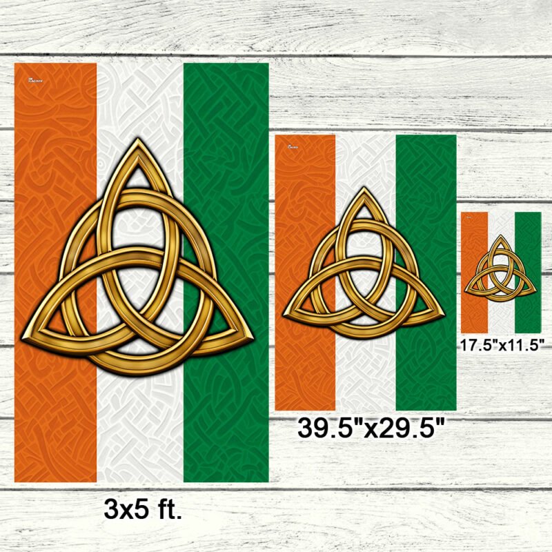 Irish Celtic Trinity Knot St. Patrick’s Day Irish Flag MLN2517F