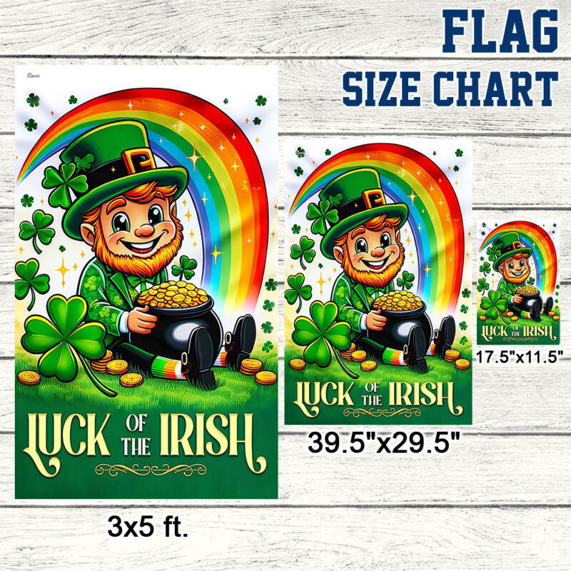 Saint Patrick’s Day Leprechaun Luck of the Irish Flag MLN2451F