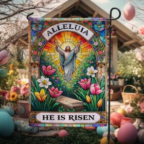 Jesus Christ Easter He Is Risen Resurrection Flag MLN2515F