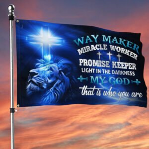 Way maker Miracle Worker Lion Christian Cross Jesus Flag TPT1556GF