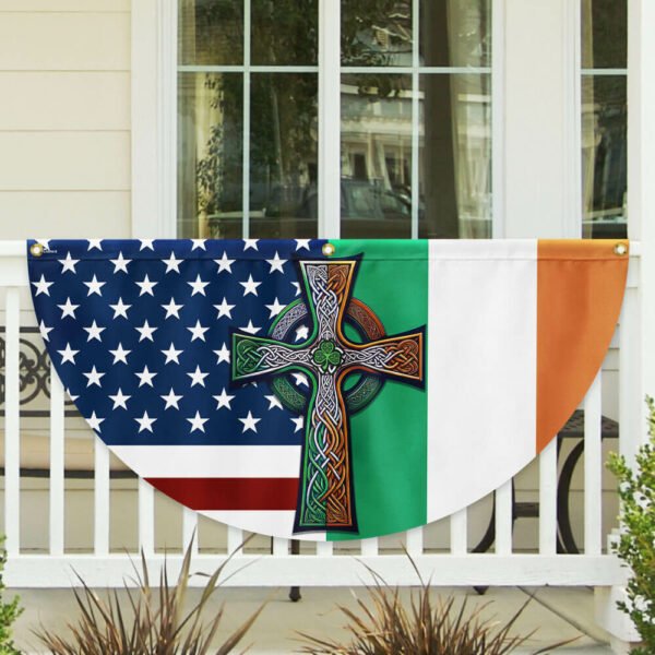 Irish Celtic Knot Cross St. Patrick’s Day Irish American Non-Pleated Flag TPT1616FL
