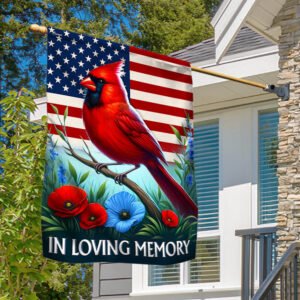 FLAGWIX  Memorial Day Cardinal In Loving Memory Flag TQN2547F