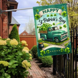 FLAGWIX  Shamrock Truck Happy St Patrick's Day Flag MLN2574F