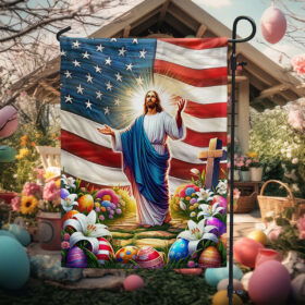 FLAGWIX  Jesus Easter American He Is Risen Christian Flag MLN2590F