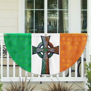 Irish Celtic Knot Cross St. Patrick’s Day Irish American Non-Pleated Flag TPT1625FL