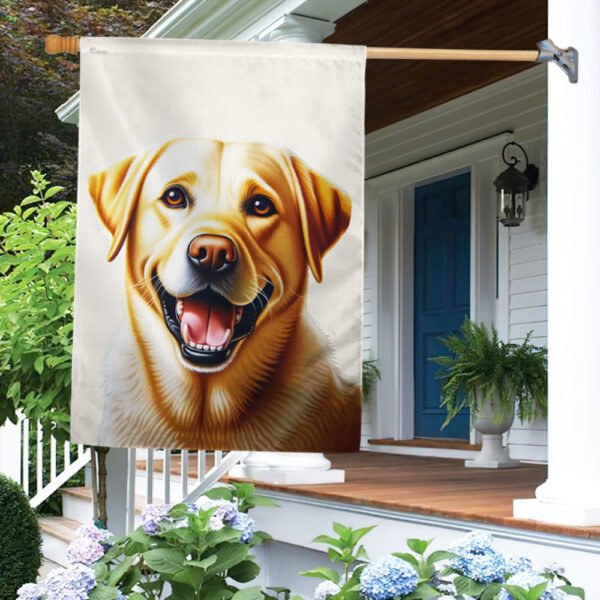 Funny Yellow Labrador Dog Flag TQN2271Fv1