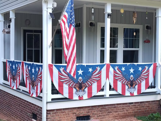 bunting patriotic decor fan flag