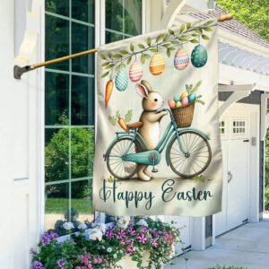 FLAGWIX  Cute Bunny Happy Easter Flag TQN2539F