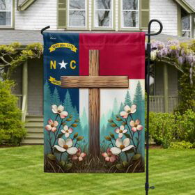 FLAGWIX  North Carolina Christian Cross Dogwood Flag TQN2555F