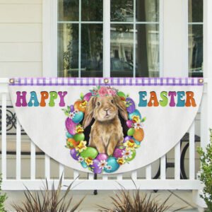 Happy Easter Bunny  Non-Pleated Fan Flag TQN2620FL