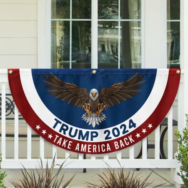 Trump 2024 Take America Back Non-Pleated Fan Flag TQN2639FL
