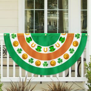 Irish St. Patrick’s Day Non-Pleated Fan Flag TQN2595FL
