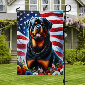 FLAGWIX Patriotic Rottweiler Dog American Flag TQN2658F