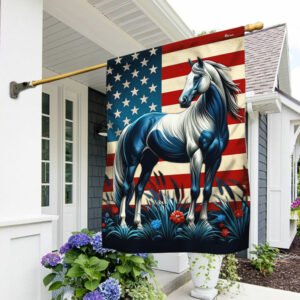 FLAGWIX  Patriotic Horse American Flag MLN2561F