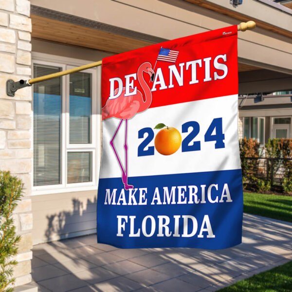 Desantis  2024 Make America Florida  Flamingo Flag MLN2656F