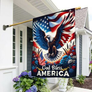 FLAGWIX Patriotic Eagle God Bless America Flag MLN2724F