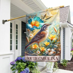 FLAGWIX South Carolina Wren Bird Jessamine Flower Flag TQN2701F