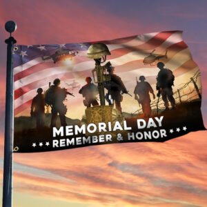 Memorial Day Flag Remember And Honor Veterans Grommet Flag TPT1669GF