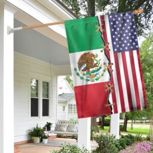 Mexico American Flags Mexican America Patriot Flag QTR748F