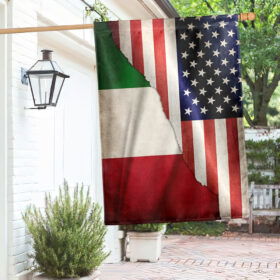 Italian American Flag Vintage Italian American Flag QTR707F