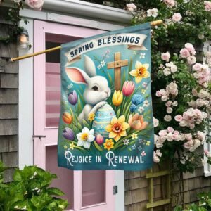 FLAGWIX Easter Spring Blessings Rejoice In Renewal Flag TQN2691F
