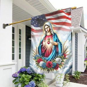 FLAGWIX The Immaculate Heart of Mary American Flag MLN2817F