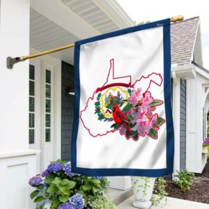 West Virginia Cardinal and Rhododendron Flower Flag TPT1670F