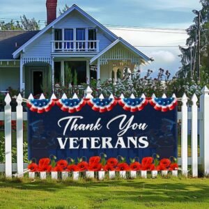Thank You Veterans Honoring All Who Served Fence Banner TQN2697FB