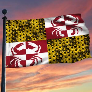 Maryland State Crab and Black-eyed Susan Flower Maryland Flag TPT1685GF
