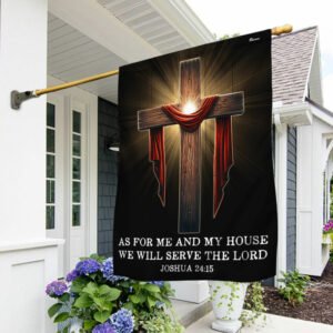 FLAGWIX Jesus Christian Cross As For Me And My House Flag TQN2686F
