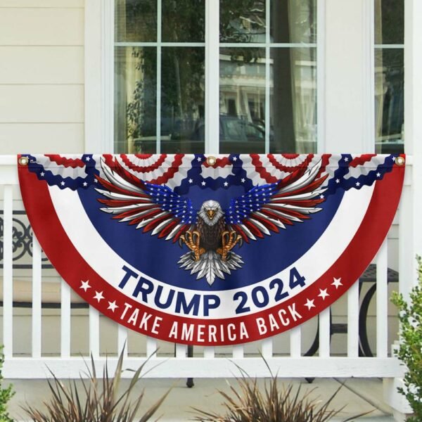 Trump 2024 Take America Back Non-Pleated Fan Flag TQN2704FL