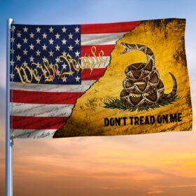 Second Amendment Flag Gadsden American Flag Grommet Flag QTR713F