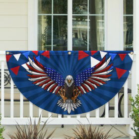 Patriotic Eagle 4th Of July Fan Flag TQN2967FL