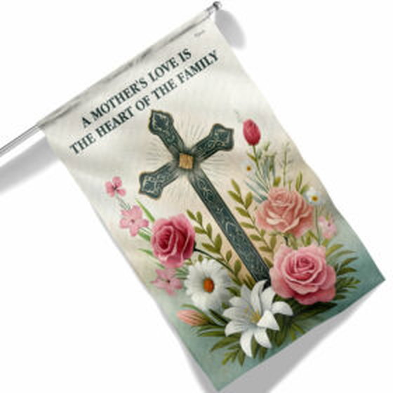 FLAGWIX Mother's Day A Mother's Love Is The Heart of the Family Flag MLN2887F