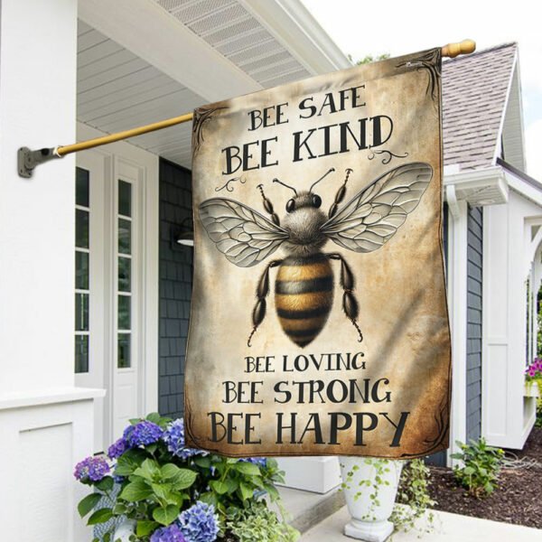 BEE Vintage Flag Bee Strong Bee Happy Bee Kind MLN2965F