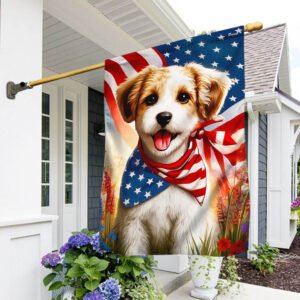 FLAGWIX Patriotic Jackapoo Dog American Flag TQN2889F