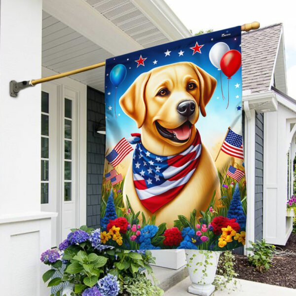 Patriotic Yellow Labrador Retriever Dog 4th Of July Flag TQN2984F