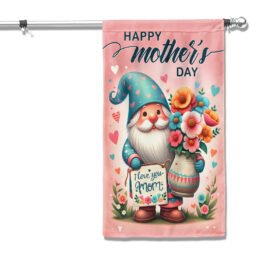 FLAGWIX Happy Mother's Day Gnome Flowers Flag TQN2906F